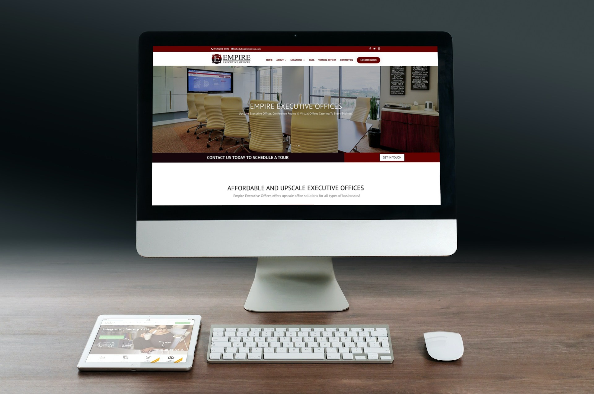 Saved website design for Empire Executive Offices