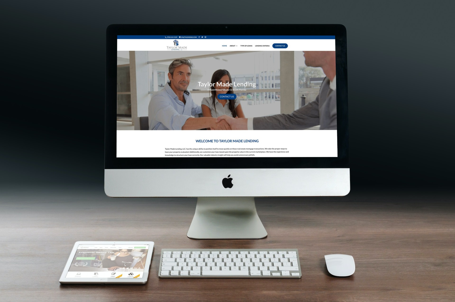 Saved website design for Taylor Made Lending